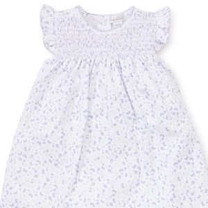 EUC Kissy Kissy Lilac Mini Blooms Smocked Sleeveless Dress - Size 3T